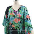 Custom Islam Dubai Elegant Digital Print Kaftan Beachwear Dress For Muslim Woman